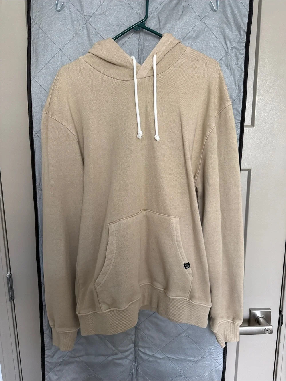 Threads 4 Thought Men's Sand Beige Hoodie with White Drawcords